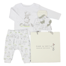 E13340: Baby Unisex Animals 5 Piece Gift set (0-6 Months)